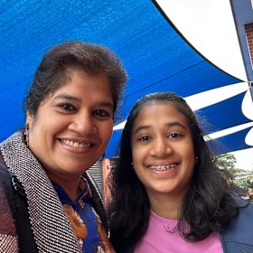 High school stuident Zoya Faruqui, pictured with her mother Kavitha, is keen on a future career in technology.