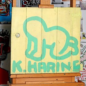 The door from Keith Haring's Collingwood mural will be shown during the Crossing Lines exhibition. 
