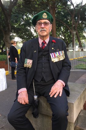 Colonel John Hutcheson in Hyde Park on Saturday.