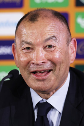 Eddie Jones addresses the media.