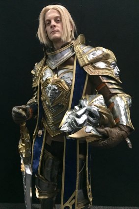 Adelaide sales rep Tim Nicholas flew across the country especially to attend Brisbane's Oz Comic-Con event as King Anduin from the popular online role-playing game World of Warcraft. 