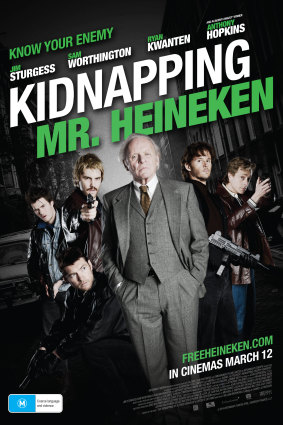 A poster for the film 'Kidnapping Mr Heineken'.