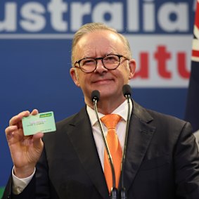 Albanese whips out his Medicare card again.