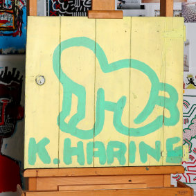 The door from Keith Haring's Collingwood mural will be shown during the Crossing Lines exhibition. 