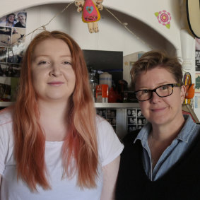 Georgia Porteous at home in Dubbo with her mother Kim Goldsmith. 