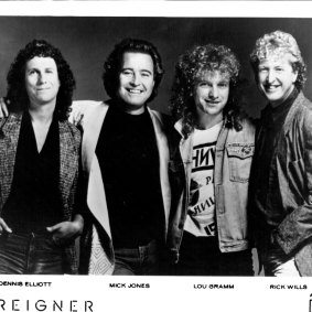 Dennis Elliott, Mick Jones, Lou Gramm, Rick Wills - Foreigner. September 16, 1988.