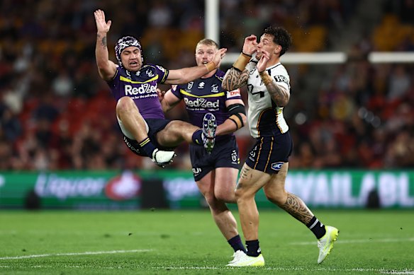 A Jordan Riki push on Jahrome Hughes seemed to typify Brisbane’s frustrations.