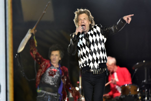 Ron Wood (left) and Mick Jagger, of The Rolling Stones perform in Chicago in 2019.