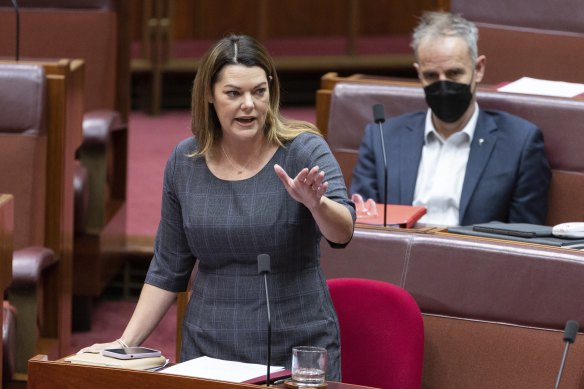 Greens Senator Sarah Hanson-Young.