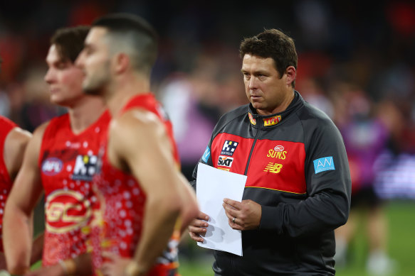 The huge loss to Collingwood has put pressure on the Suns and Stuart Dew