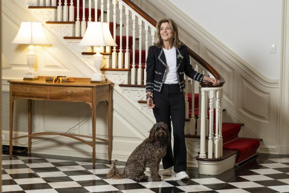 US ambassador to Australia Caroline Kennedy, and her dog Joey.