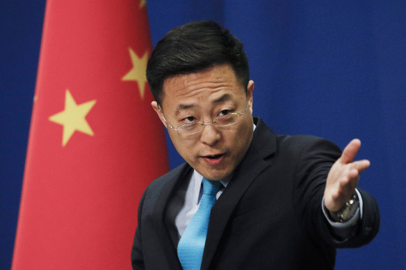 Çin dışişleri bakanlığı sözcüsü Zhao Lijian.