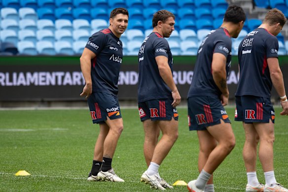 Victor Radley at Roosters training on Monday.