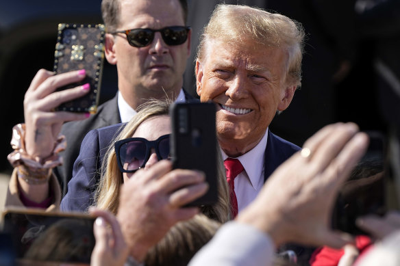 Donald Trump poses for a photo during an event in Greer, South Carolina, this week. 