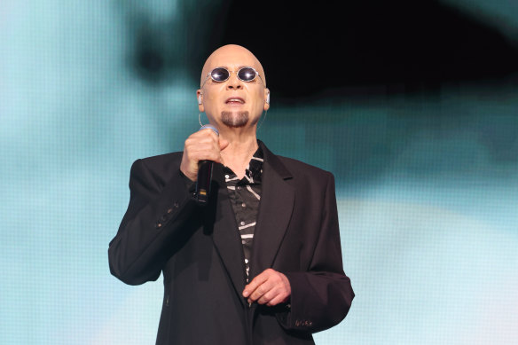 Human League’s Phil Oakey performing in Auckland in February.