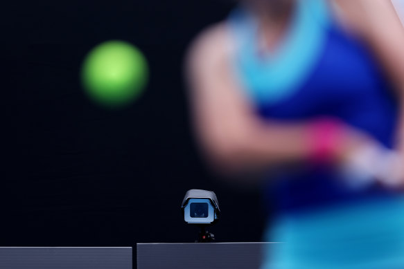 Line judges were replaced by an electronic system at the 2021 Australian Open.