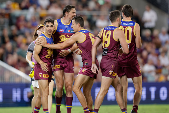 Joe Daniher kicked four goals.