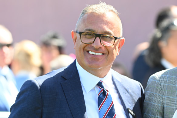 Chairman John Kanga at Caulfield Racecourse on October 12, 2024.