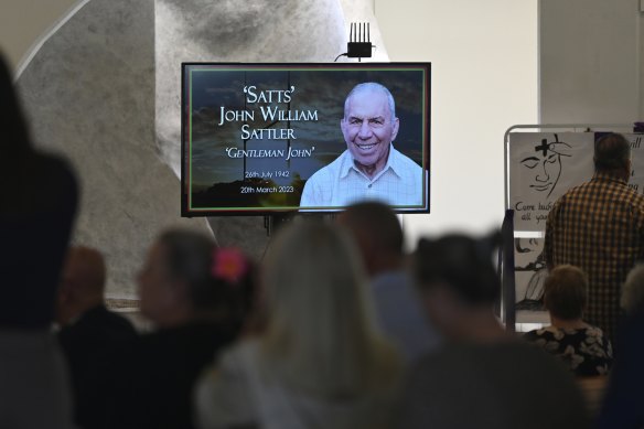 John Sattler was given a fitting farewell at his funeral.