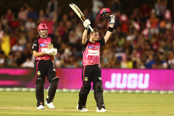 Steve Smith made a sparkling century at Coffs Harbour.