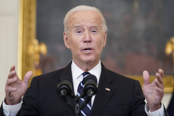 President Joe Biden has said his infrastructure plan is how the US will “win the future”. 