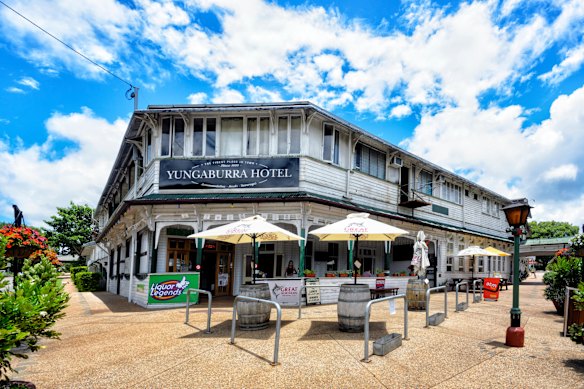 The Federation-style timber Yungaburra Hotel.