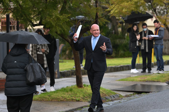 Melbourne house prices have fallen for two quarters in a row.