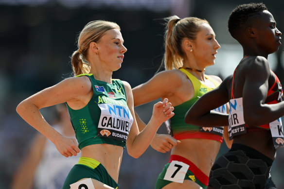 Australian Abbey Caldwell finished in the first three in her 800m heat, meaning she progresses through to Friday’s (Saturday morning AEST) semi-final.