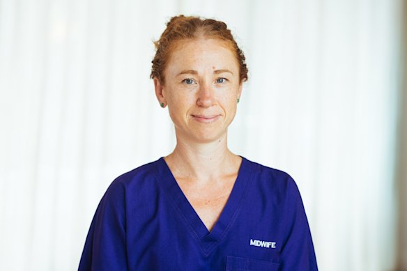 the author Oceane Campbell, who dealt with a woman’s traumatic birth while at the same stage of pregnancy.