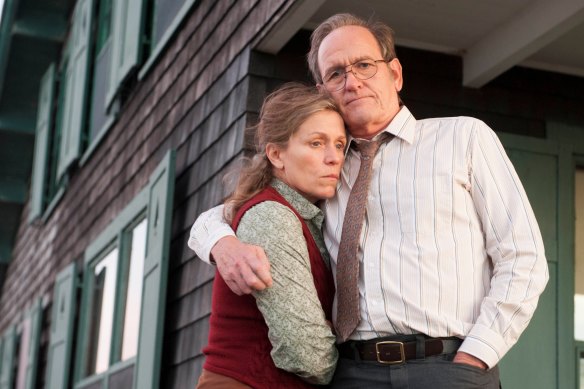 Frances McDormand and Richard Jenkins in the HBO dramatisation of Elizabeth Strout’s 2008 novel, Olive Kitteridge.