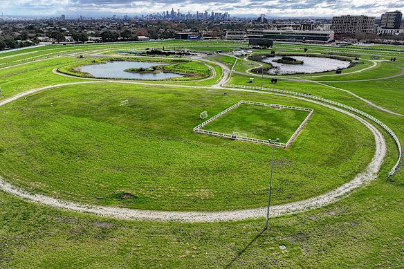 The middle of Caulfield Racecourse has sat undeveloped and underutilised for years.
