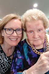 Carolyn Vaughan with her late mother.