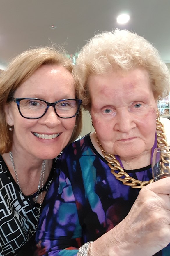 Carolyn Vaughan with her late mother.