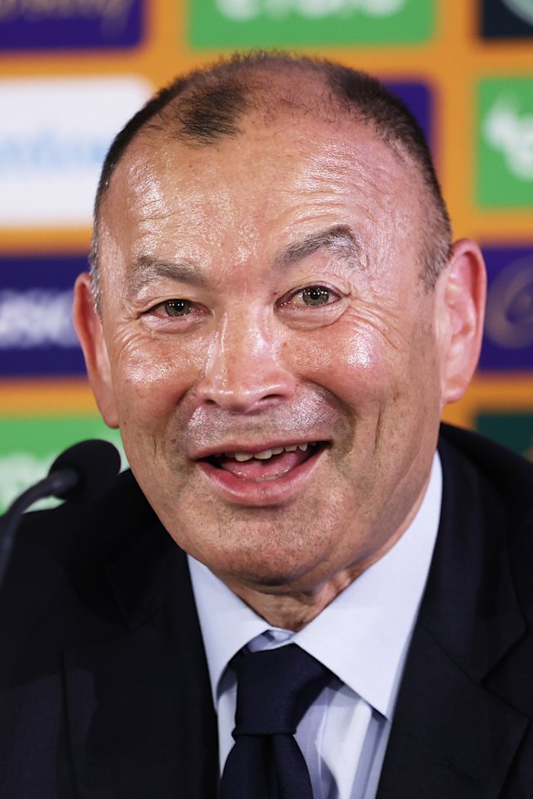 Eddie Jones addresses the media.