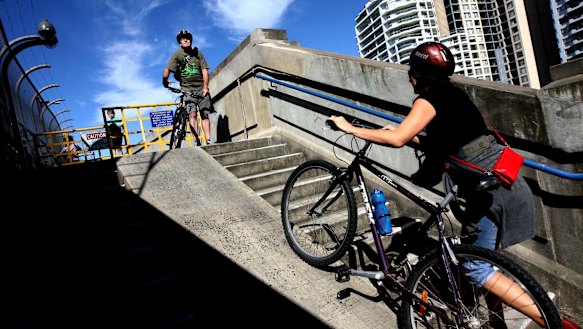 A lack of ramp access at the bridge's north end has long frustrated cyclists.