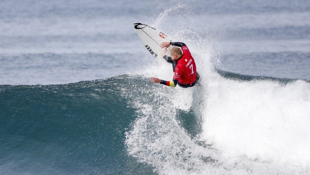 Mick Fanning competing at Bells last year.