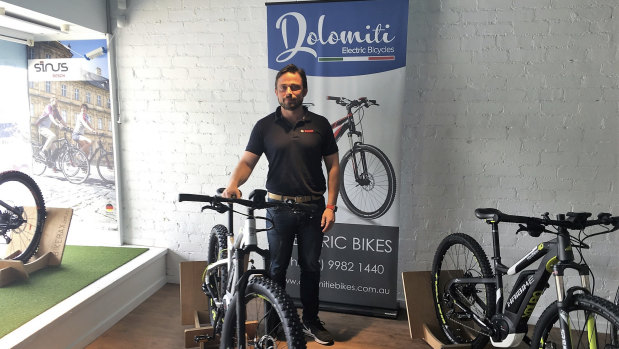 John Zanol owns electric bike business Dolomiti. 
