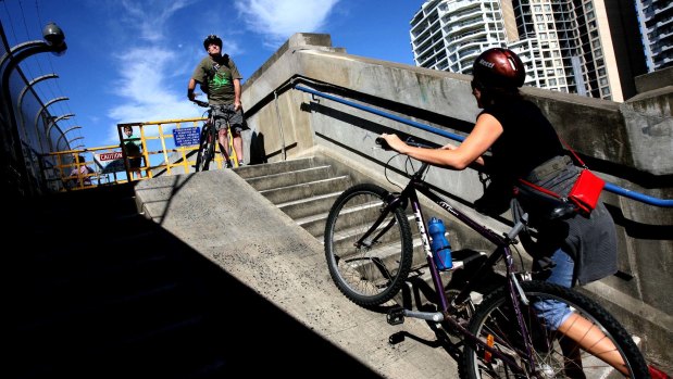A lack of ramp access at the bridge's north end has long frustrated cyclists.