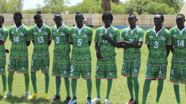 South Sudan's green shirts boast cultural symbols traditionally worn by local chiefs to symbolise their power.