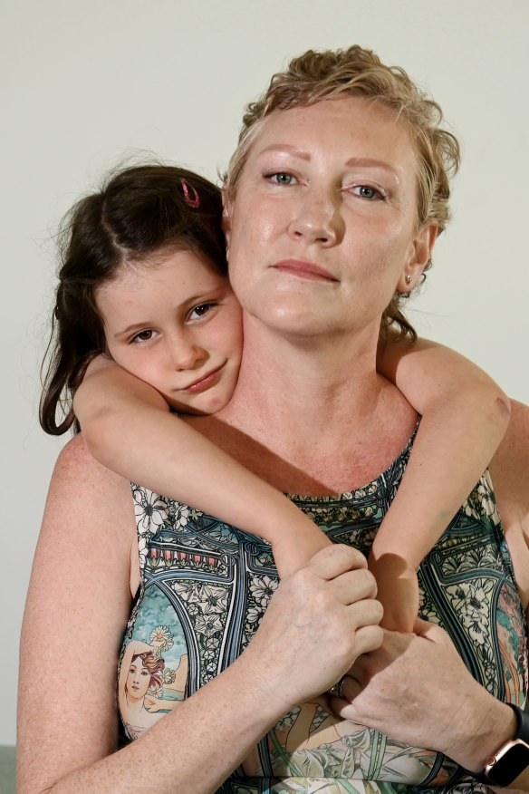 Shannon Turner with daughter Emma. Turner was “open to anything” when news of a medical trial using psychedelics surfaced.