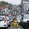 Congestion on Victoria Road in Drummoyne during the morning peak has caused significant delays.
