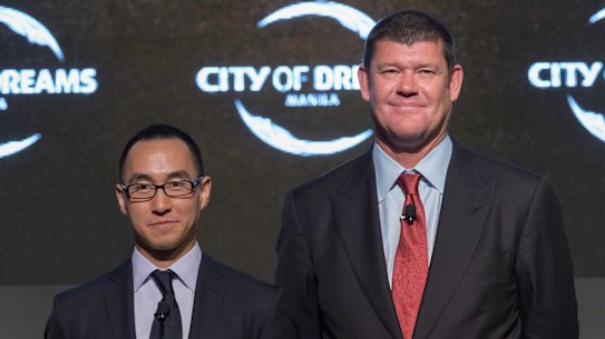 As Macau casinos struggle with the impact of the coronavirus, Lawrence Ho (left) has torn up his deal with James Packer to buy another $880 million of Crown shares.  
