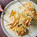 Crispy lasagne skewers meet cacio e pepe's cousin.