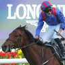 Tom Marquand rides Dubai Honour to victory in the Queen Elizabeth Stakes this year.