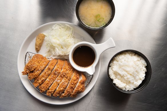 Suupaa’s pork tonkatsu is part of its Japanese-meets-Melbourne menu.