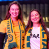 Two women attended a Matildas game alone. Both left with a new friend