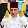 BuBooza co-founders and ice cream maker Abu Hassad at their outlet inside Sheer’s Shawarma Social Club in Concord.