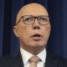 Opposition Leader Peter Dutton during a press conference in July.