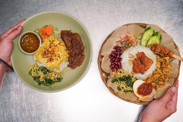 The nasi Bali at Suku is available in both regular and vegetarian versions.