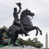 Skirmish near White House as crowd tries to tear down Jackson statue